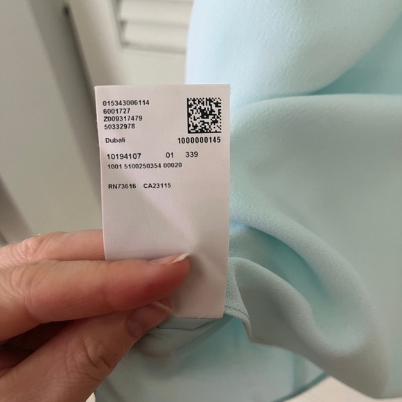 BOSS Hugo Boss Dubali V-Neck Sleeveless Fit & Flare Dress Light Blue Sz 4 - Picture 9 of 9